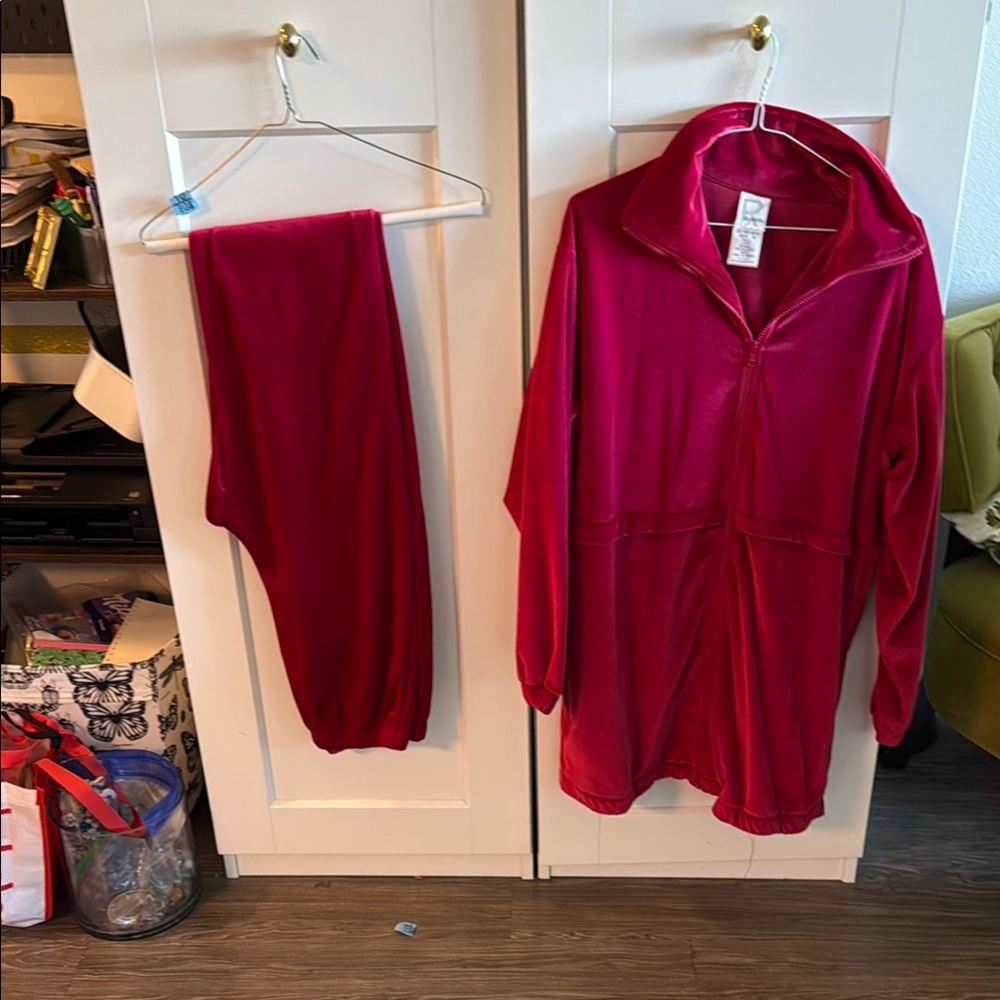 Roaman's Vibrant Pink Velour Jacket